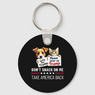 Porte-clés Ne Grignotez Pas Sur Moi Drôles De Chats Chiens 