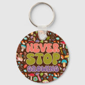 Porte-clés Ne jamais cesser de pousser des champignons (Verso)