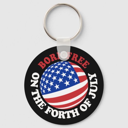 Porte-clés Né libre le 4 juillet (Recto)