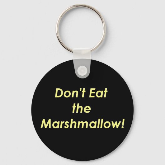 Porte-clés Ne mangez pas le Marshmallow ! (Recto)