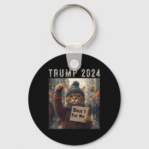 Porte-clés Ne me mangez pas de chats pour Trump 2024