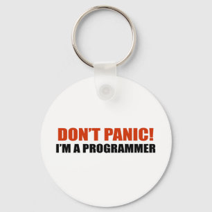 Porte-clés Ne paniquez pas. Je suis programmeur