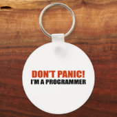 Porte-clés Ne paniquez pas. Je suis programmeur (Recto)
