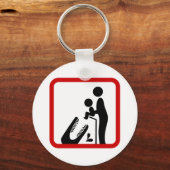 Porte-clés Ne pas nourrir le bébé au Zoo du Crocodile (Recto)