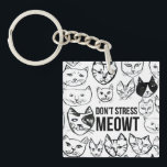 Porte-clés Ne pas stresser Meowt Amusants Amoureux de les cha<br><div class="desc">Ne stressez pas Meowt ! Découvrez ce porte - clé amusant pour les amoureux de les chats et assurez-vous de consulter ma boutique pour plus d'articles correspondants comme des autocollants,  des tshirts,  des tasses et bien sûr plus de trucs pour chat !</div>