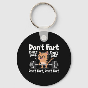 Porte-clés Ne pète pas Funny Fitness Fitness Cat Entraînement