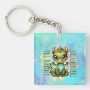 Porte-clés Né pour être unique Mignon Dragon Sensibilisation