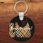 Porte-clés Né pour faire du shopping ! (Recto)