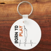 Porte-clés Né pour jouer au basket (Recto)