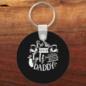 Porte-clés Né Pour Jouer Au Golf Avec Papa (Recto)