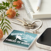 Porte-clés Né pour la plongée (Devant Droit)