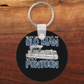 Porte-clés Ne Sous-Estimez Jamais Un Vieux Homme Avec Un Pont (Recto)