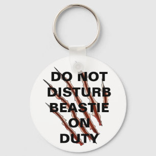 Porte-clés Ne touchez pas au bouton de Beastie