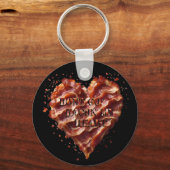 Porte-clés Ne Va Pas Bacon Mon Coeur, Drôle (Verso)
