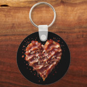 Porte-clés Ne Va Pas Bacon Mon Coeur, Drôle (Recto)
