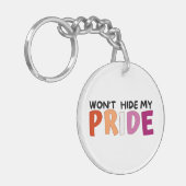 Porte-clés Ne va pas cacher ma fierté lesbienne (Devant gauche)