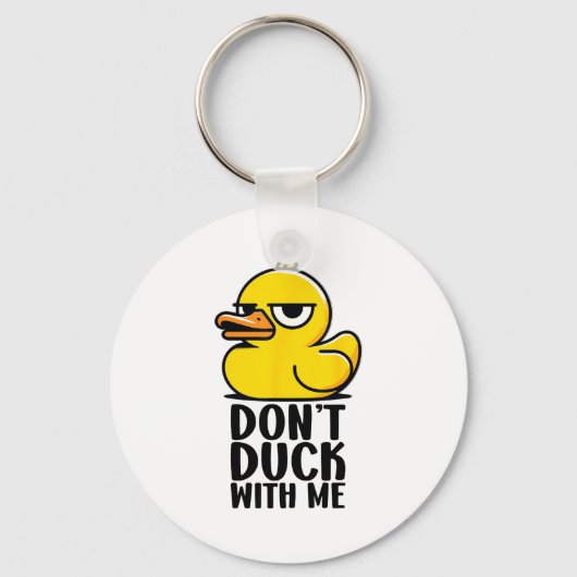 Porte-clés Ne vous moquez pas de moi, Rubber Ducky Mème drôle (Recto)