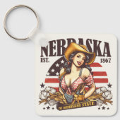 Porte-clés Nebraska L'État Cornhusker (Recto)
