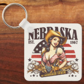 Porte-clés Nebraska L'État Cornhusker (Recto)