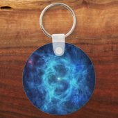 Porte-clés Nebula bleue Abstraite (Recto)