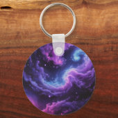 Porte-clés Nébuleuse de galaxie cosmique Conception d'art spa (Recto)