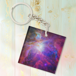 Porte-clés Nébuleuse d'Orion teintée de rose
