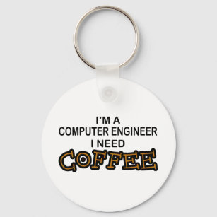 Porte-clés Need Coffee - Computer Engineer