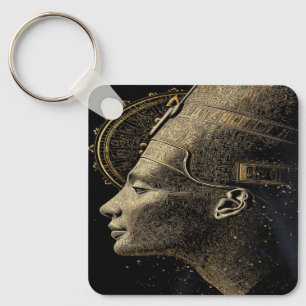 Porte-clés Nefertiti Ligne Silhouette Moderne Art