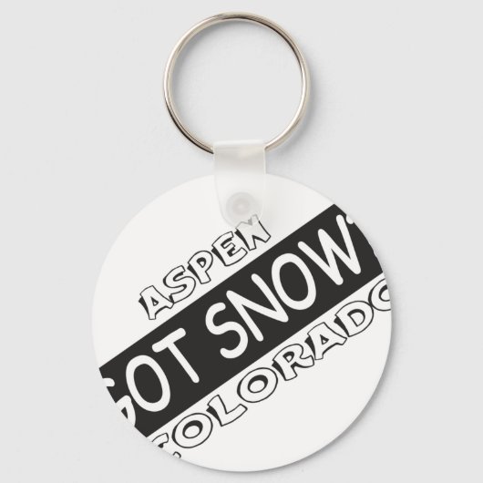 Porte-clés Neige - Aspen (Recto)