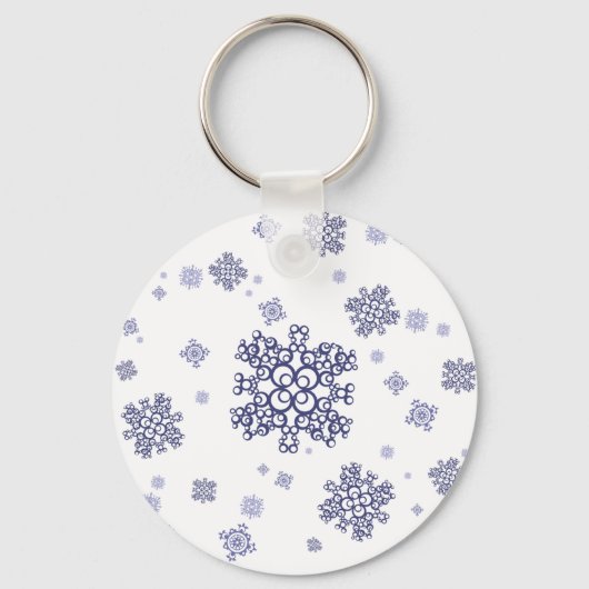 Porte-clés Neige bleue (Recto)