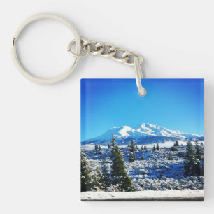 Porte-clés Neige d'hiver à Mount Shasta, CA