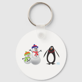 Porte-clés Neiges et pingouins