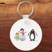 Porte-clés Neiges et pingouins (Recto)