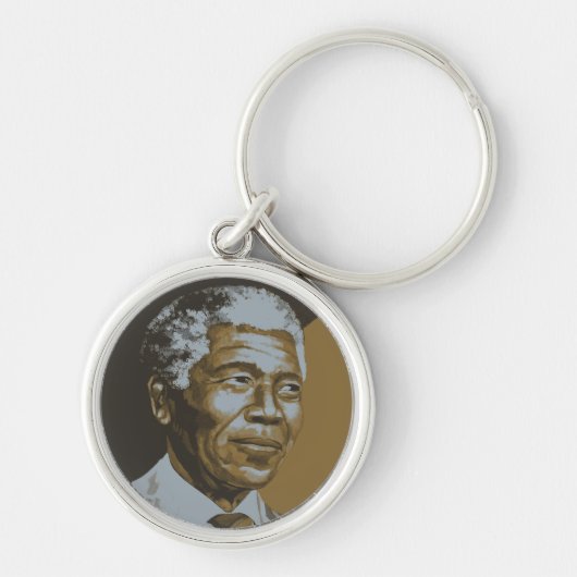 Porte-clés Nelson Mandela Héros africain UNIA  (Devant)