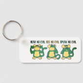 Porte-clés N'entendez pas de singes maléfiques Verts (Verso)