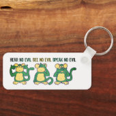 Porte-clés N'entendez pas de singes maléfiques Verts (Recto)
