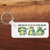 Porte-clés N'entendez pas de singes maléfiques Verts (Verso)