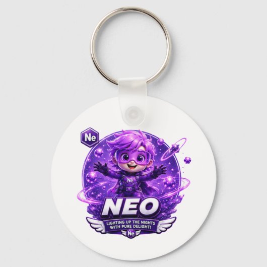 Porte-clés Néon ATOMIVRA (Recto)