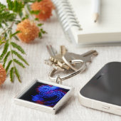 Porte-clés Neon Blue Dragon Black Arrière - plan brillant (Côté)