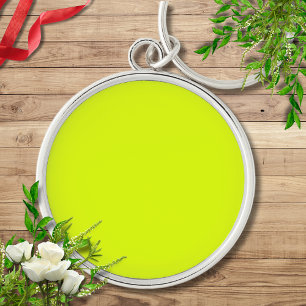 Porte-clés Neon Chartreuse couleur solide   Classique