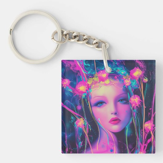 Porte-clés Neon, déesse Alien (Devant)