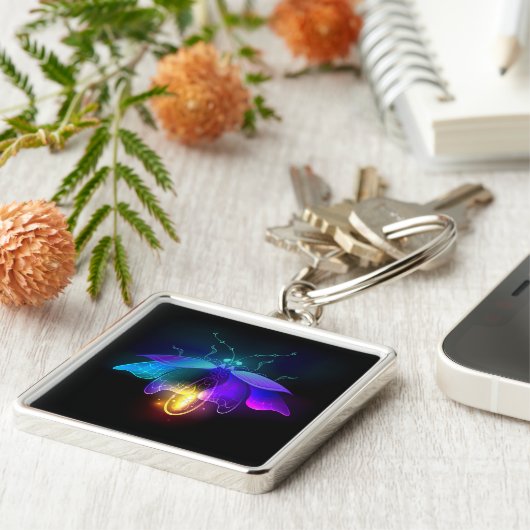 Porte-clés Neon Firefly sur noir (Côté)