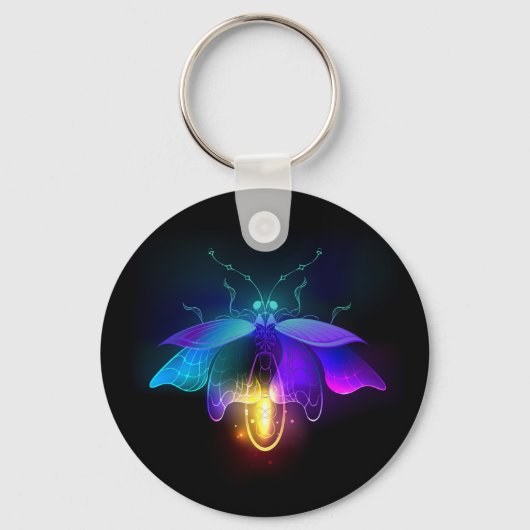 Porte-clés Neon Firefly sur noir (Recto)