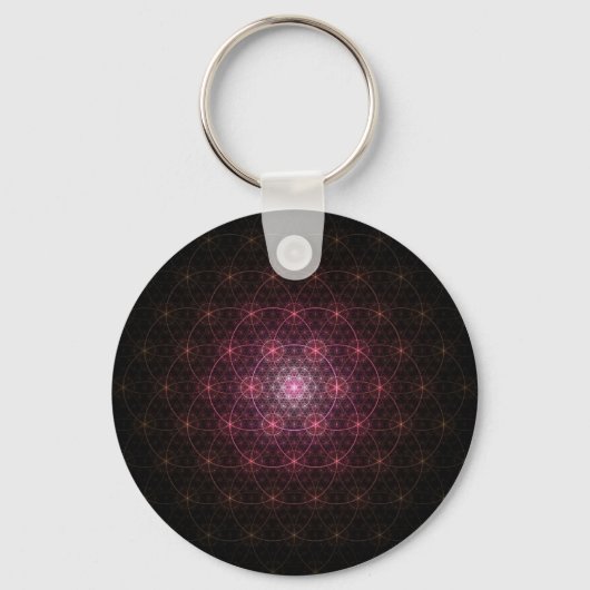 Porte-clés Neon Fleur noire de vie (Recto)