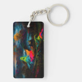 Porte-clés Neon Ghosts dans un paysage d'Imaginaire hanté (Dos)