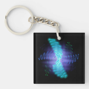Porte-clés Neon Glowing Sound Waves