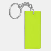 Porte-clés Neon Lime Jaune Couleur Solide | Classique | Éléga (Devant gauche)
