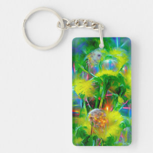 Porte-clés Neon Llow Dandelions dans Dream Garden