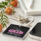 Porte-clés Neon Pink Lights Classe de diplôme d'études second (Devant Droit)