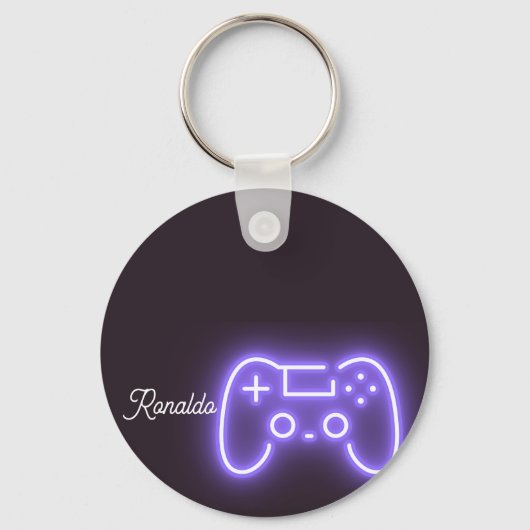 Porte-clés NEON PS4 handle nom personnalisé (Recto)
